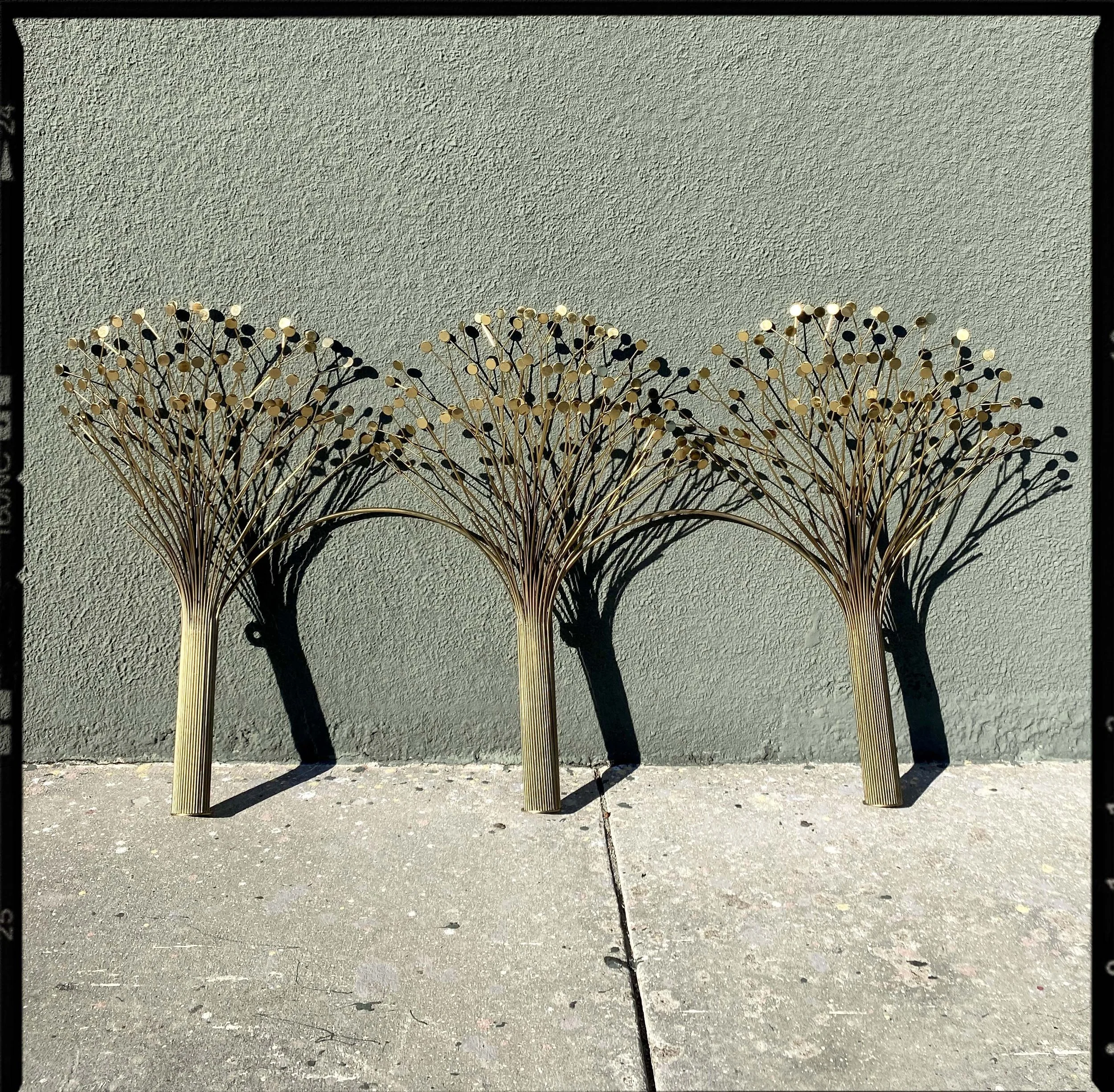 Mid Century signed Curtis Jere Brass Trees Sculpture — One-Off co